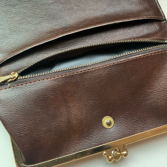 Vintage Stitched Boho 70s Clutch In Orange and Pink - Picture 13 of 13